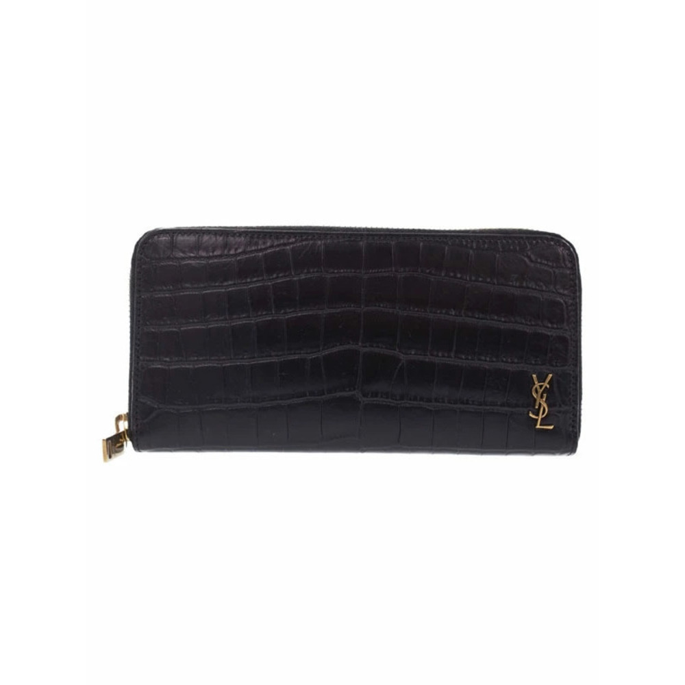 SAINT LAURENT Paris Monogram Zip Around Wallet Round Zipper Long